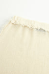 SWAYING/KNIT hairy hem stitching straight skirt SW24SS3B02 off-white PS79